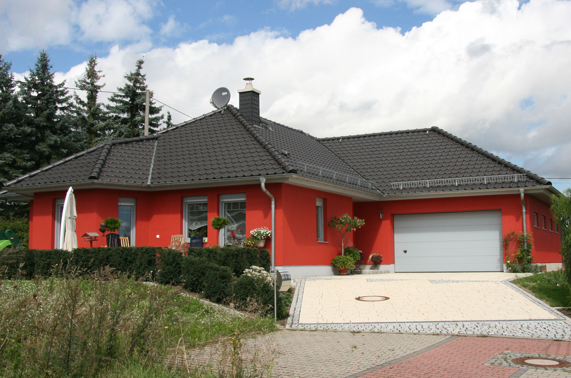 Winkelbungalow auf Bodenplatte